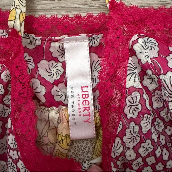 Liberty of London Pink and Yellow Floral Mini Dress - Picture 4 of 4